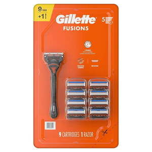 Gillette Fusion5 Men's Razor Handle + 9 Blade Refills